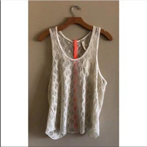 We The Free  Lace Snap Back Racerback Tank, Size Medium.  Excellent Condition.
